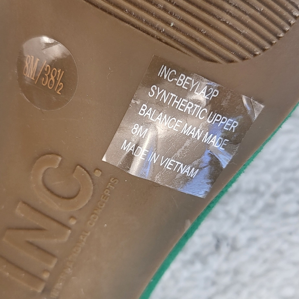 INC Women's Green Cushioned Slip Resistant Beyla Heel Women's Size 8M - Picture 5 of 6